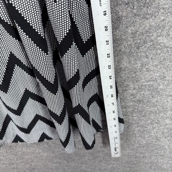 Ladies Code Dress Women M Medium Gray Striped Sheath Short 3/4 Sleeve Casual - Picture 5 of 7